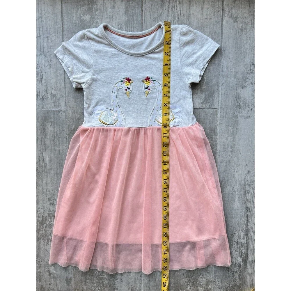Los Angeles Boutique Swan Sequin Tulle Twirl Dress Casual Party School Cute 6